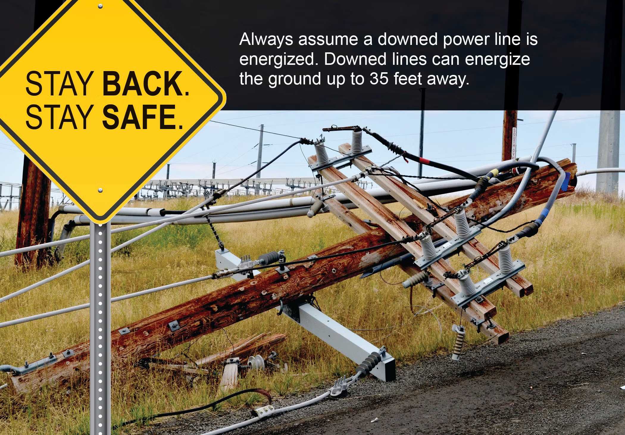 stay back, stay safe image