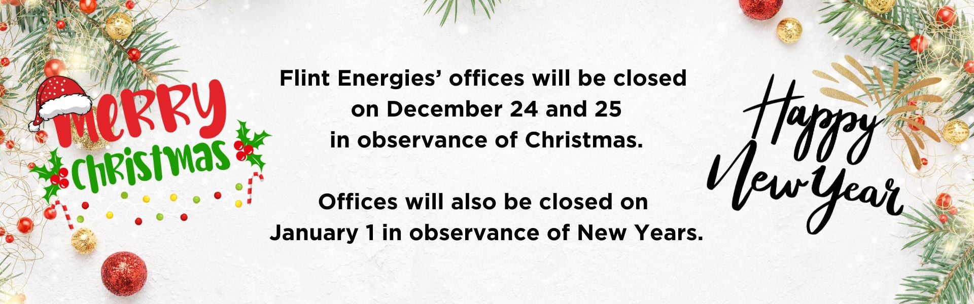 Christmas & New Years Office Closures