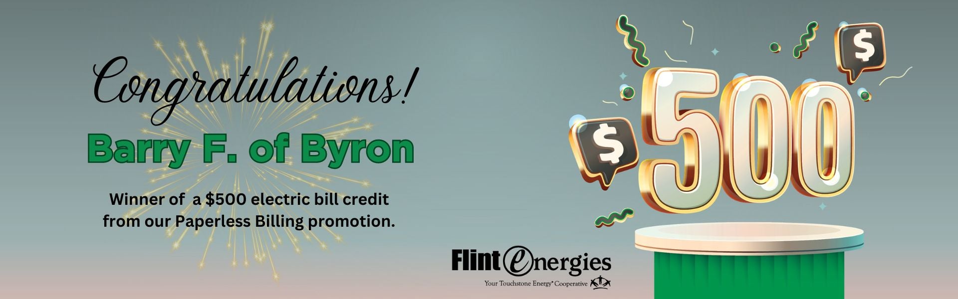 Paperless Billing Promotion Winner Announcement